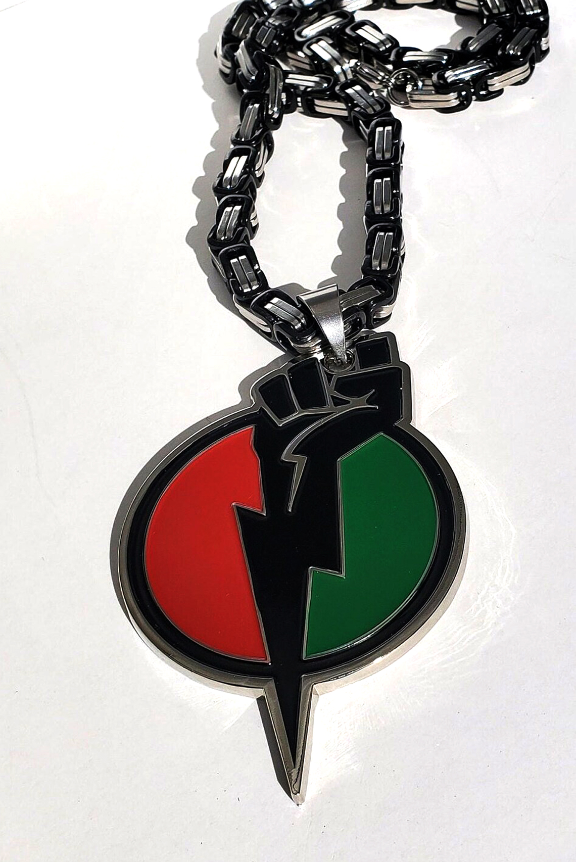 large stainless steel ankh pendant